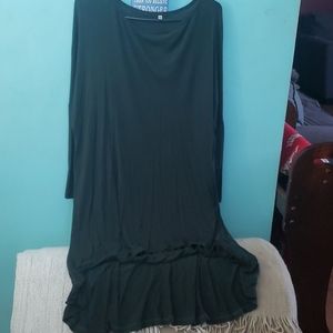 Shein high low tunic hunter green